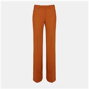 Theory Burnt Orange Demetria 2 Trousers (Size 6)